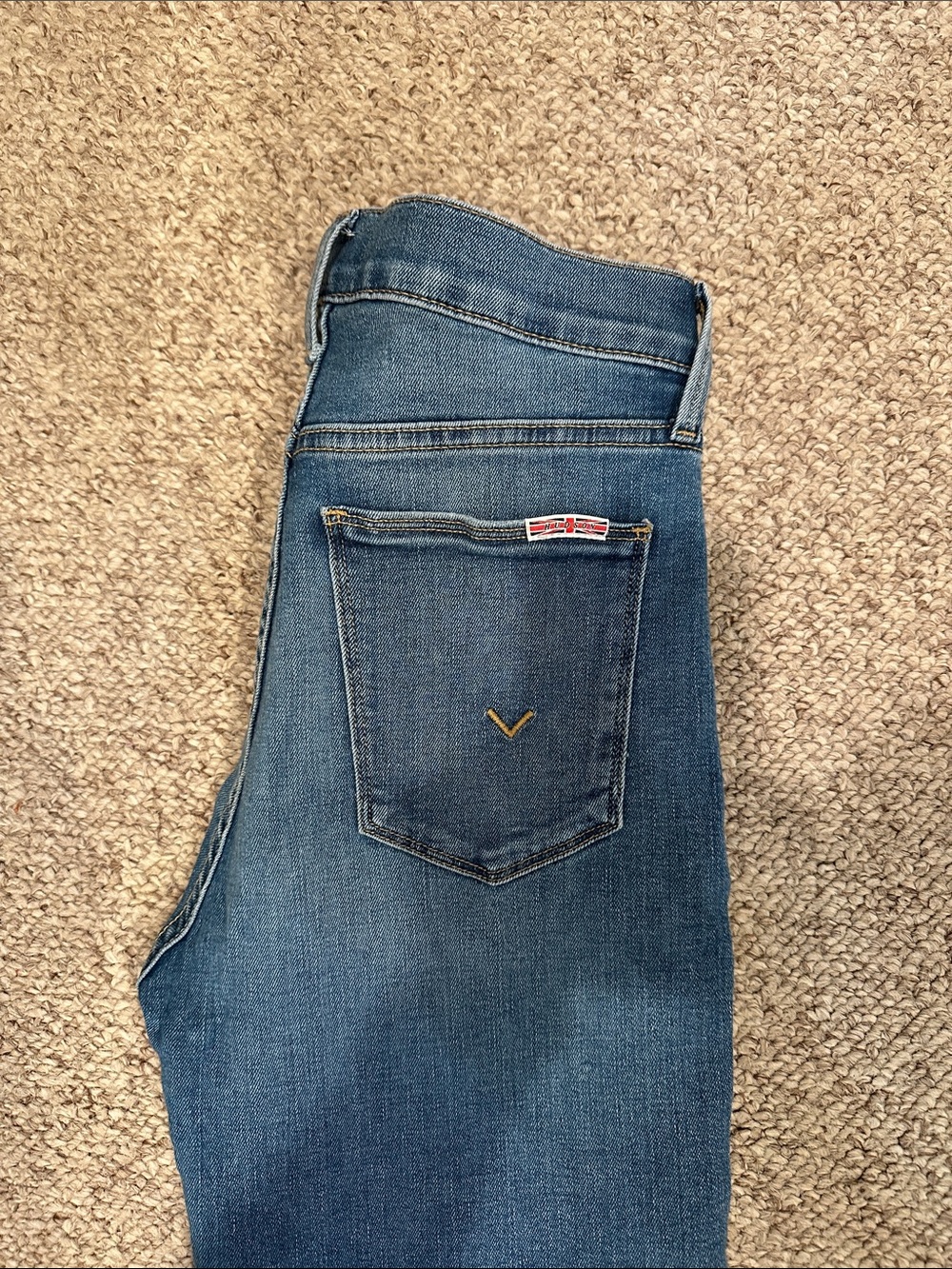 Hudson Jeans Women's Dark Blue Skinny with Signature V Back Pocket